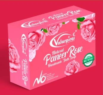 பன்னீர் ரோஜா சோப் / Paneer rose bath soap 75 gms
